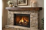 Reclaimed Barnwood Beam Fireplace Mantel (Wood, 6