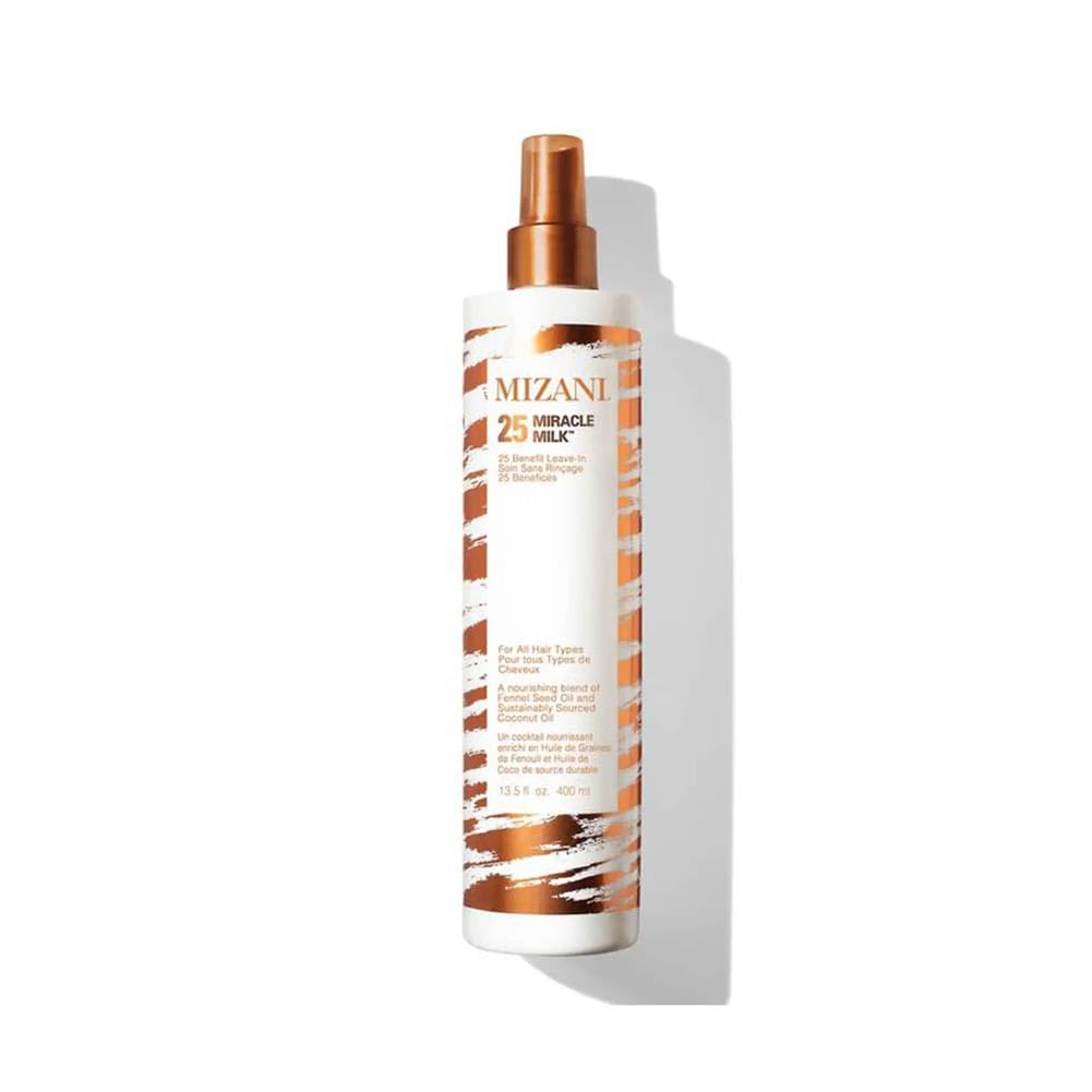 Mizani Balsamo senza risciacquo per tutti i tipi di capelli e consistenze, riparatore e districante, infuso con olio di semi di cocco e finocchio, 25 latte miracoloso