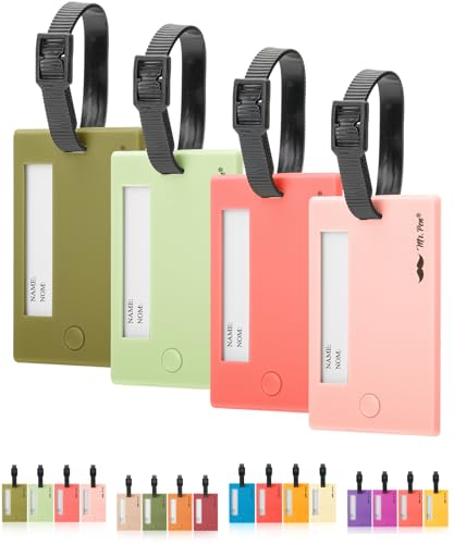 Mr. Pen Luggage Tags - 4 Pack Colorful Tags for Luggage and Suitcases