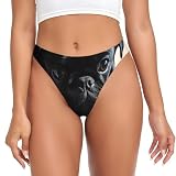 SDTYKHJ Seamless G-string Thongs for Women - Stretch Sexy Underwear Black Pug Dog Puppy Briefs T-back Ladies Low Rise Panties X-Small