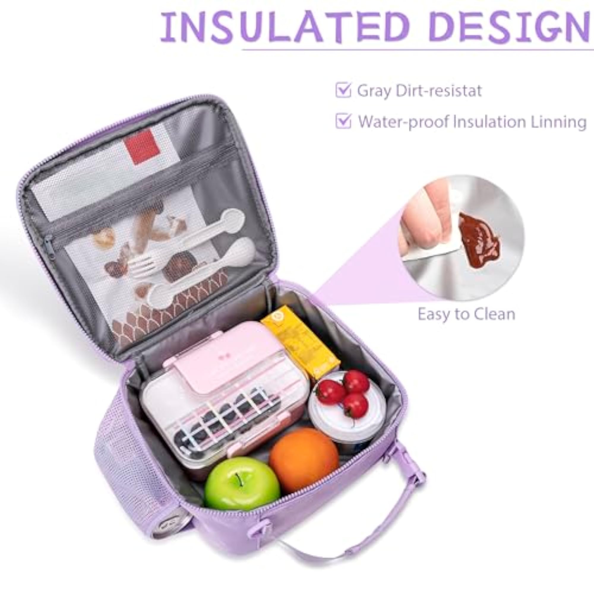Insulated Lunch Bag with Adjustable Shoulder Strap