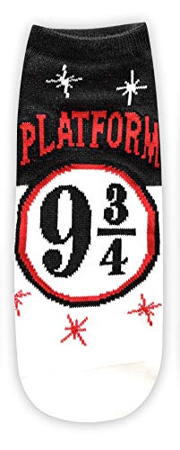 Harry Potter Meias femininas Hedwig Marauders Map Platform 9 3/4 Juniors/Pacote com 5, Multi, 4-10
