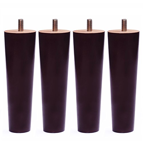 Sweet Melodi Round Solid Wood Furniture Sofa/Chair/Couch/Loveseat/Cabinet Replacement Legs (8 Inches,Set of 4)