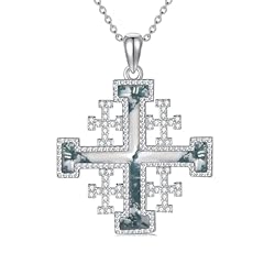 Jerusalem Cross_Moss Agate