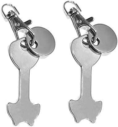 QEEQPF 2 shopping trolley keys, 1 key buckle, shopping trolley remover, shopping trolley token, shopping trolley key, no searching for coins, black