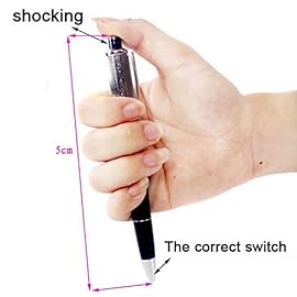 Cooplay 3pcs Shocking Adult Prank Prop Joke to Friends Electric Shock Pen Shape Trick Gag Gadget Funny for Fool\'s Day Halloween