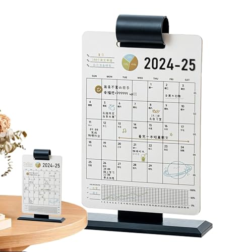 卓上カレンダー,卓上カレンダー,モダンなファームハウスの美しいデスクアクセサリー | 卓上スタンディングカレンダー クリエイティブデスクトップカレンダースケジュール リビングルーム研究本棚装飾用