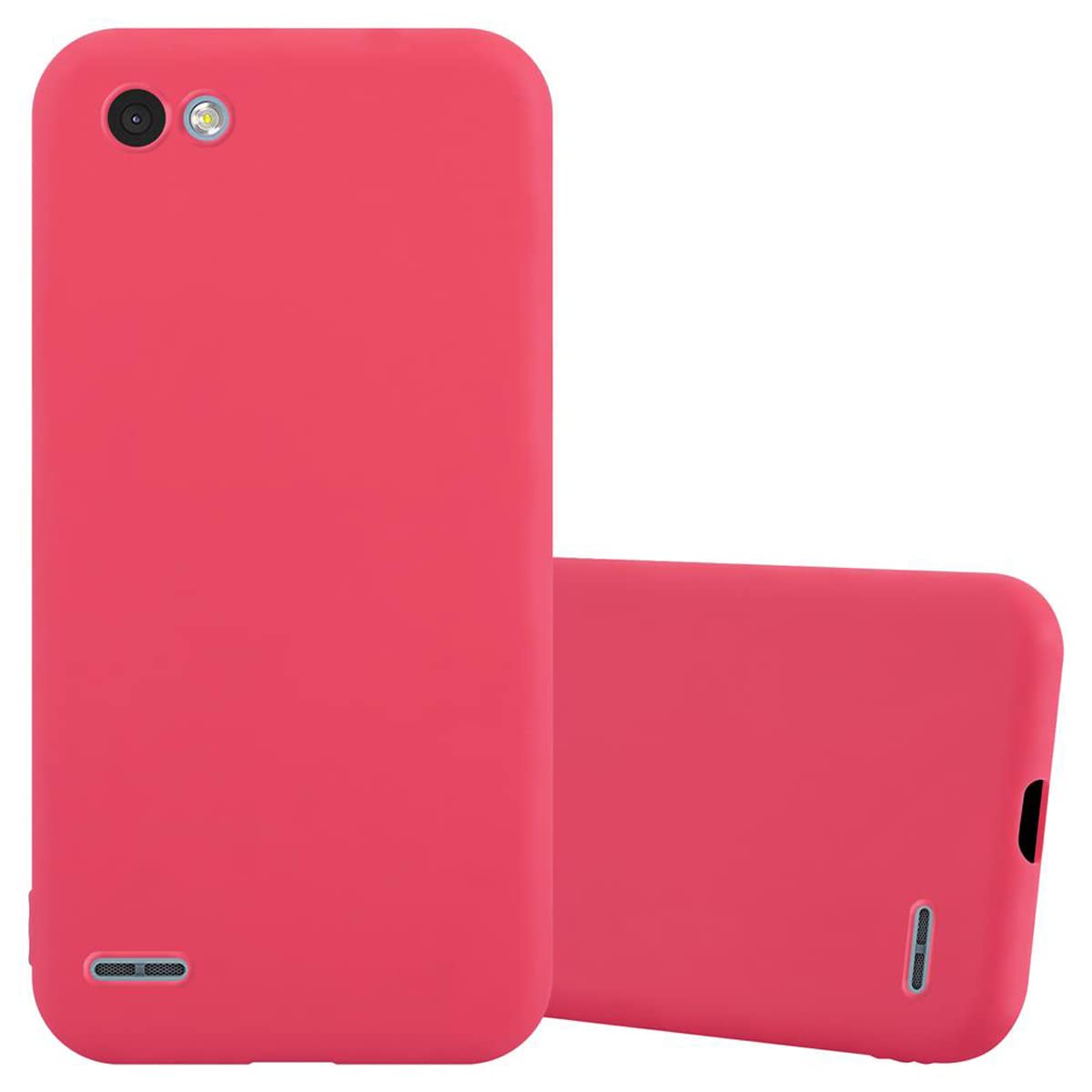 Cadorabo Cover Morbida Per LG Q6/G6 Mini - Candy Rosso: Custodia Sottile In Silicone TPU, Antiurto E Leggera