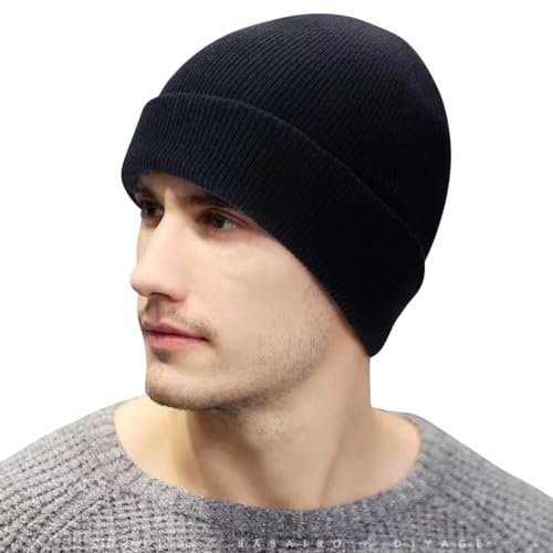 Touca Gorro Básica Preta de Inverno Lisa Unissex Quente Conforto