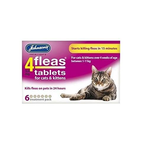 Johnsons Vet 4 Fleas Cat Tablets 4 Pack Cover