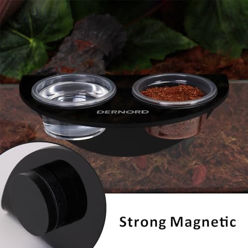 Gecko Futter Magnet Schale mit 6 Pack Plastik Futternapf Starke magnetische Reptilienfutter Schildkrötenfutter Chamäleon Wasser Cup