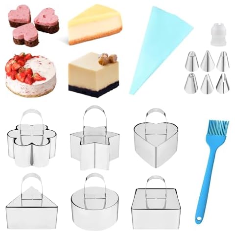 HMIEPRS 6PCS Cake Ring Mold Set Cover