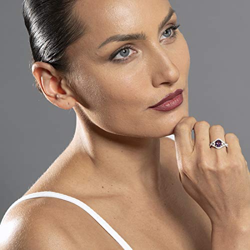 PEORA 925 Sterling Silver Lace Ring for Women Various Gemstones Oval Shape Sizes 5 to 92