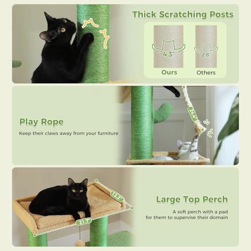 Image of 67 inch Heavy Duty Cat Tree for Indoor Cats, XXL Cat Tower with Thick Post
