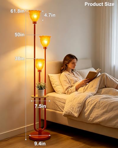 Image of Lightdot Globe Floor Lamp with LED Bulbs Included, Dimmable Floor Lamps,Unique Modern Standing Tall Lamp for Bedroom Living Room /Sofa Beside /Corner Decor-Gold