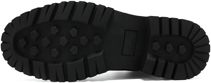 RiverValley Mens Boots Fashion Casual Motorcycle Boot Hiking Chukka Boots for Men 7.5 Black image 4 of 8 B0DJTD14TK