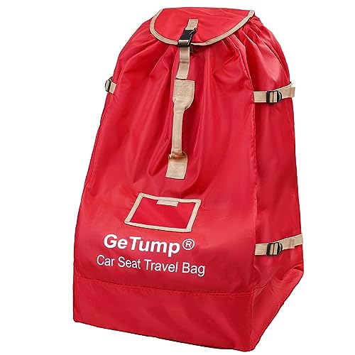 Image of GeTump Car Seat Travel Bag, Carseat Travel Cover Bag with Tear Resistant & Enhance Stitch Fabric, Gate Check Bag for Air Travel, Fits Convertible Car Seats, Infant Carriers & Booster Seats