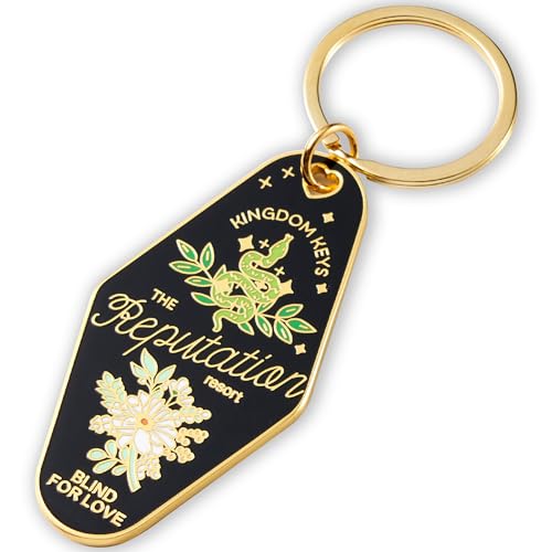 TXWWXT Reputation Resort Mini Motel Enamel Keychain Reputation Snake Key Chain for Music Lovers Fans Keychain Pendant Gifts fit for Men Women Gril Gift