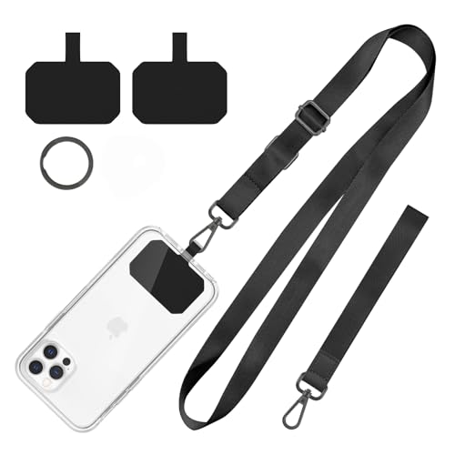 Phone Lanyard,Adjustable Neck Strap Crossbody Nylon Lanyard with Wrist Strap