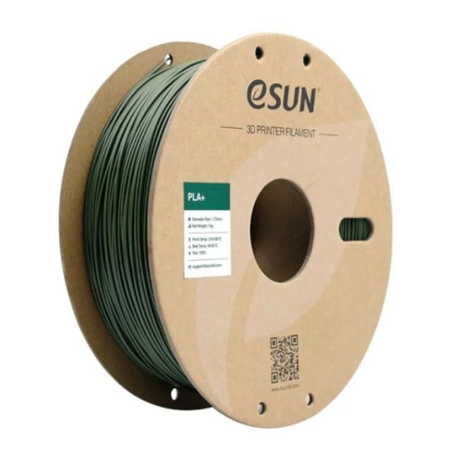 Image of eSUN High Speed PLA+ Filament 1.75mm, 3D Printer Filament Speedy PLA Plus for Fast Printing, Dimensional Accuracy + /- 0.03mm, 1KG (2.2 LBS) Olive Green