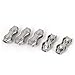 Aexit Stainless Steel Chain & Rope Fittings Duplex 2-Post Clip Cable Clamp 5 Pcs for 4mm Wire Rope Clips Wire Rope