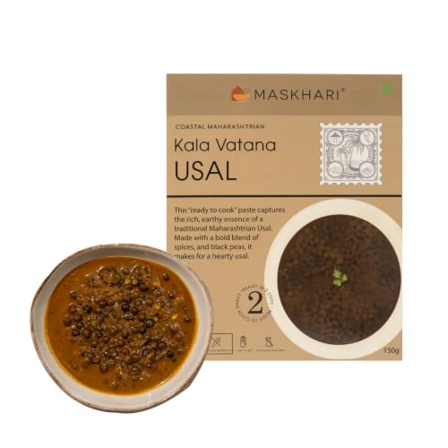 Image of Maskhari Rate Ready to eat Kala Vatana Usal Daal, Pure vegetarian, 150g | Ready to Eat Indian Food In Minutes, No Preservatives or Artificial Color