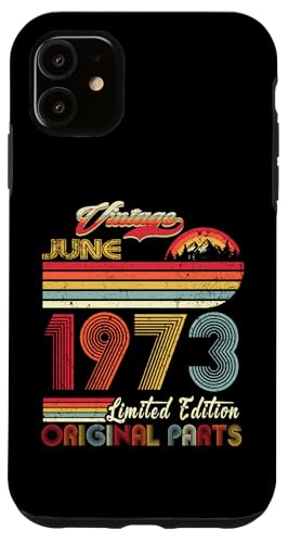 50 Years Old Retro Vintage June 1973 50th Birthday Coque pour iPhone 11