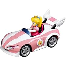 Carrera Pull & Speed 15818408 Official Licensed Kids Mario Kart Toy Car Pull Back Vehicle for Ages 3 and Up - Wild Wing Peach