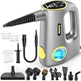 Handheld Pressurized Steam Cleaner for Home - 15s Heat-Up 3-Level Adjustable...