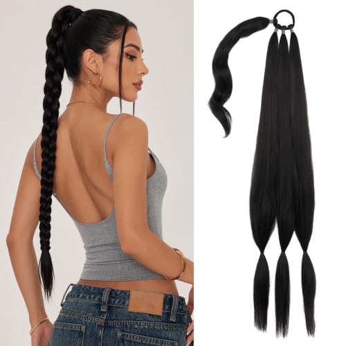 VCAY 34 Inch DIY Braid Ponytail Extension, Wrap Around Synthetic Hair