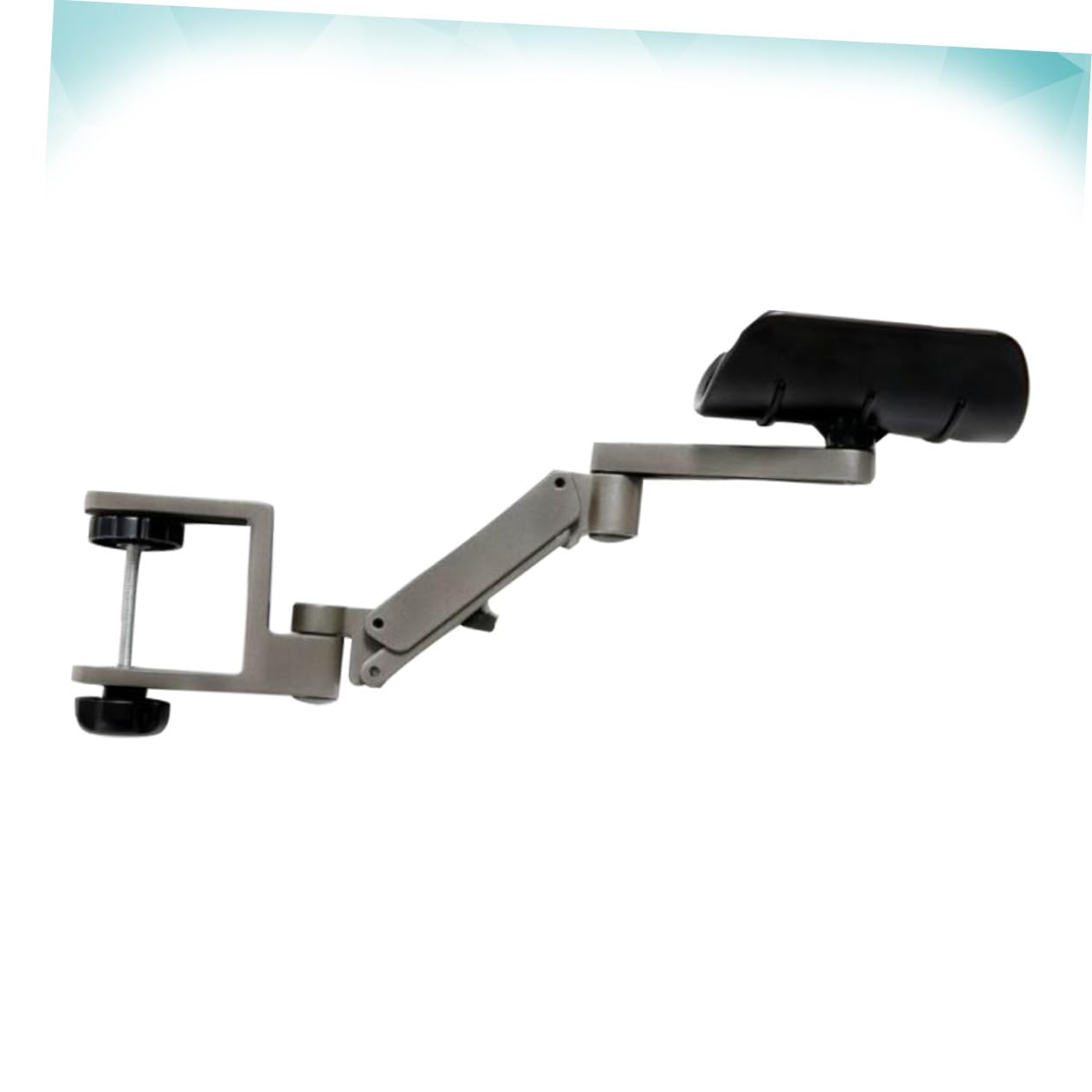 Uonlytech Tappetino Mouse Ergonomico Poggiapolso Supporto Braccio Computer Staffa Metallo Regolabile Supporto Polso Tappetino Mouse Grigio