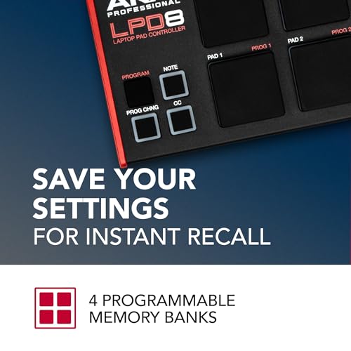 Akai Professional LPD8 USB MIDI Controller with 8 Drum Pads - Image 4