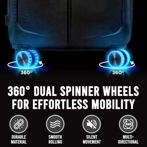 Image of IZOD Mateo 3 Piece Expandable Hardside Luggage Set, Black