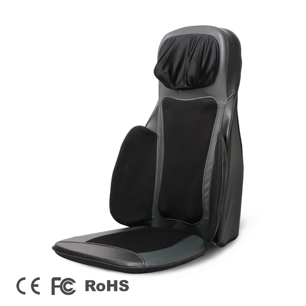 Shiatsu, cuscino massaggiante per il collo e la schiena, 3 marce, 70 W, nero
