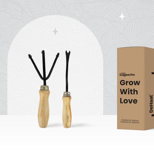 Image of Gardening Hand Tool Kit for Gardening- 2 Pcs (Cultivator, Hand Weeder | Gardening Tools for Home Garden | Durable Home Garden Tool Kit for Soil