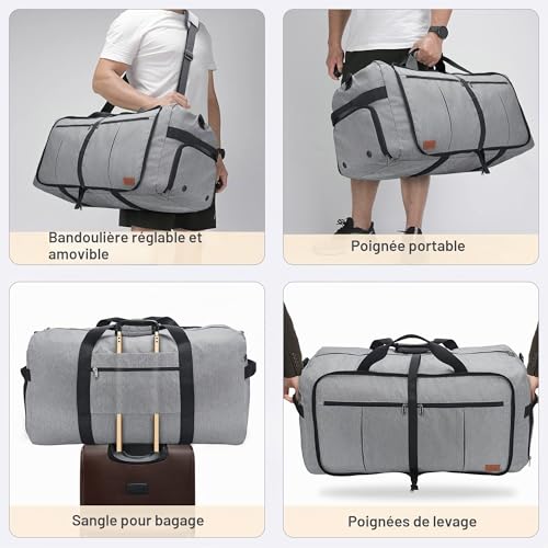 Urtala Sac de Voyage Pliable pour Homme et Femme, 120L Grand Sac Voyage – vue 5
