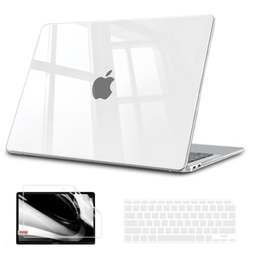 B BELK for MacBook Air 13 inch Case M1 2021 2020 2019 2018, Crystal Clear