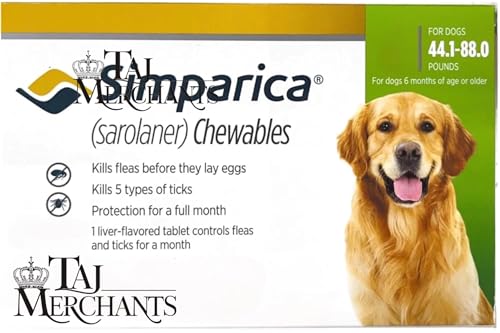 Image of (OG) TM Presents SIMPAR I CA Chewable Tablets for Dogs of (20-40 kg)|| (1 Box [6 Tablets])