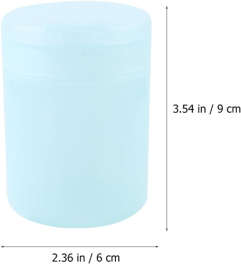 PRETYZOOM Cotton Swab Storage Box with Pressable Lid for Bathroom Counters and Vanity Tables, Lightweight Plastic Container in Green with Convenient Design for Easy Organization