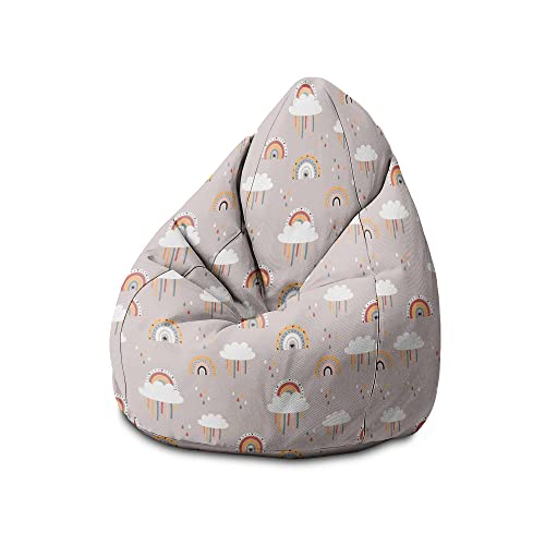 DreamRoots Sitzsack Kinder mit füllung - Bodenkissen Kinder Sitzsack -...