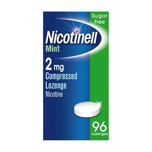 Image of Nicotinell Mint Lozenge 2mg (96 Lozenges), Stop Smoking Aid, Sugar Free Nicotine Lozenges, Fresh Mint Flavour, 2mg Extra Strength for Heavy Smokers, Quit Smoking Aid