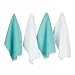 DII 100% Cotton, Ultra-Absorbent, Cleaning, Drying, Everyday Kitchen Basic, Luxury Chef Terry Dishtowel, 16 x 26 Set of 4-Aqua