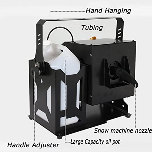 Máquina de nieve para exteriores, máquina de humo con ángulo ajustable, 1000 W / 1500 W, para fiestas miniatura 3