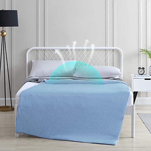 Image of EXQ Home Weighted Blanket Cover 41x60-Twin Size Premium Soft Duvet Cover for Kids Weighted Blanket with Zipper,Machine Washable for Hot Sleeper in Summer(Blue,Duvet Cover Only)