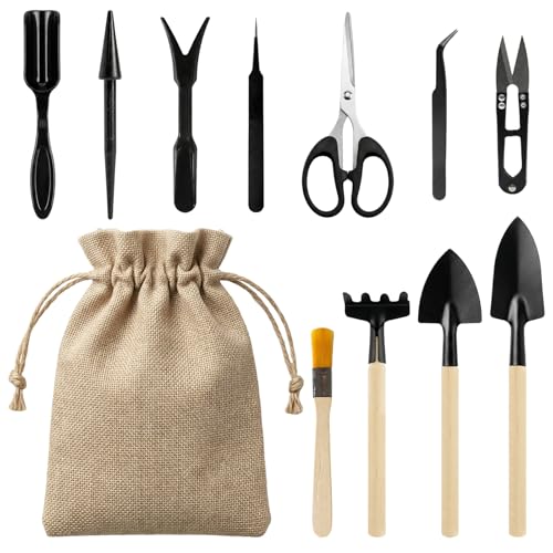 Bonsai Tools Mini Gardening Tools Set for Succulent Plant Transplanting Small Fairyland Garden Plant Care for Digging Transplanting and Weeding Indoor & Outdoor