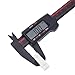 VINCA DCPA-0605E Electronic Digital Nylon Vernier Caliper Inch/Metric Conversion 0-6 Inch/150 mm Red/Black Extra Large LCD Screen Auto Off Featured Measuring Tool