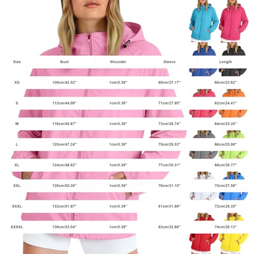 Chaqueta de lluvia para mujer con manga larga para protegerse del viento 3