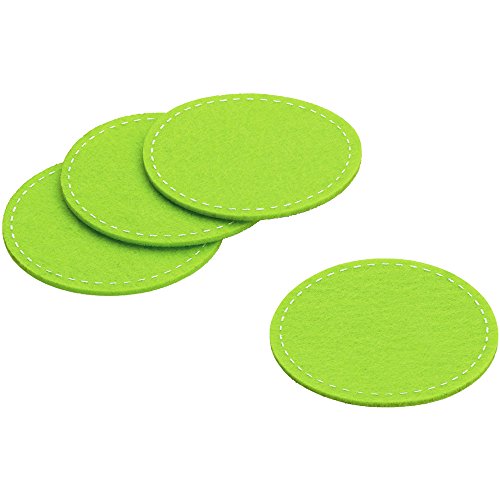 Kela 11824 Alia Lot de 4 Dessous-de-Verre Feutre Vert 10 x 10 cm