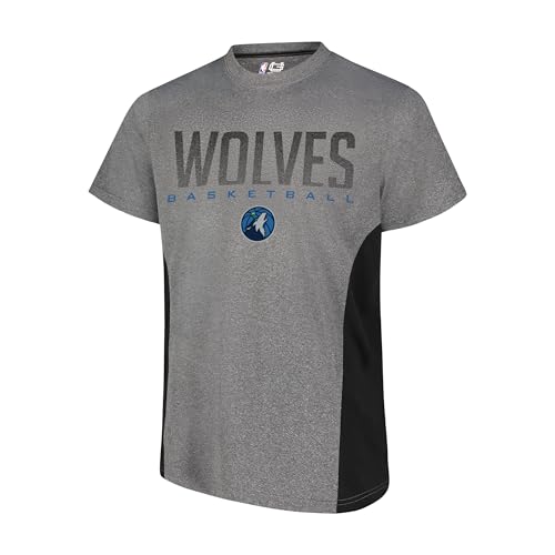Ultra Game NBA Official Men’s Super Soft Supreme T-Shirt - Unisex, Minnesota Timberwolves, Heather Charcoal, X-Large