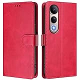 Rfvzubemok Compatible with Vivo V50 Lite 5G,Compatible with Vivo V50 Lite 4G Card Slots Flip Stand Wallet Case Rosered